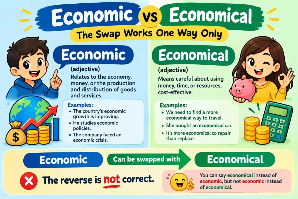 economic_vs_economical The swap work on one way