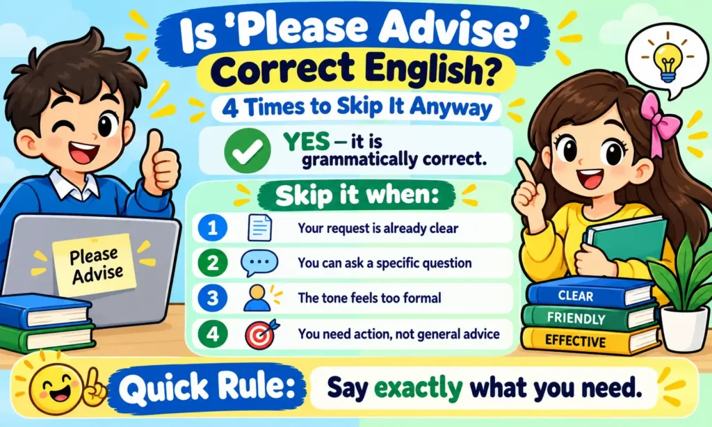 is-please-advise-correct-english