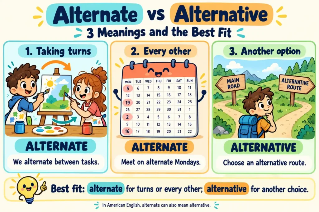 Alternate vs Alternative 3 Meanings and the Best Fit