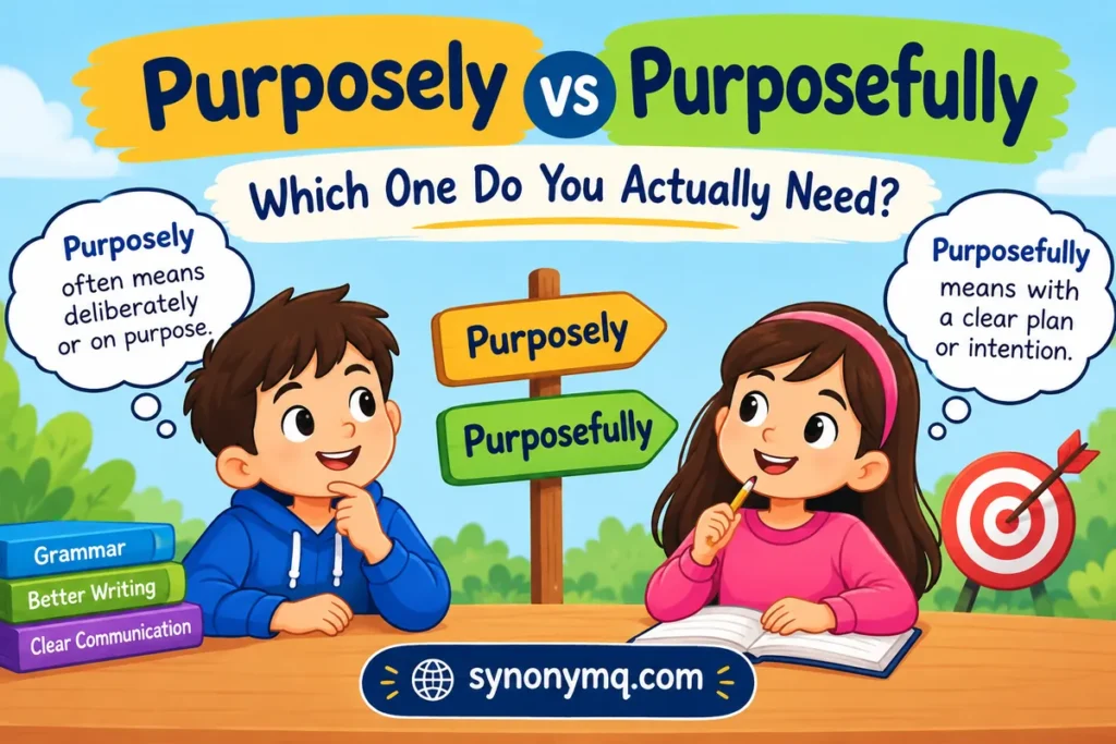 Purposely vs Purposefully Which One Do You Actually Need