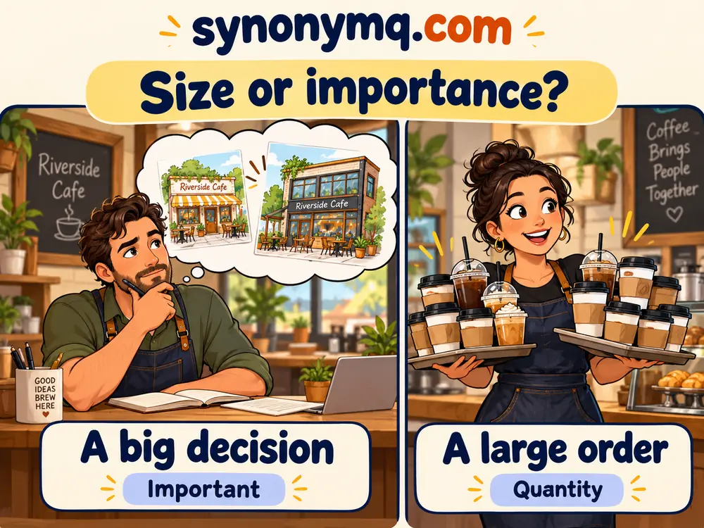 A café owner considers a big decision beside a large order of coffee cups