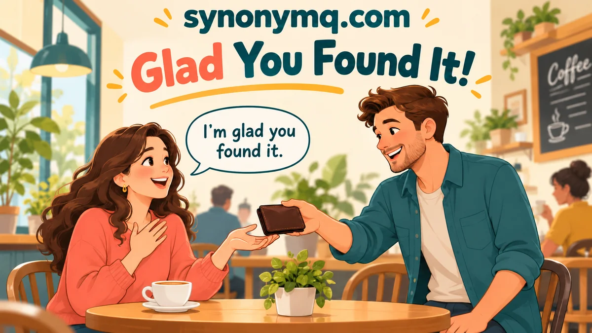 Happy vs glad vs content example showing a friend returning a lost wallet and its owner expressing gladness