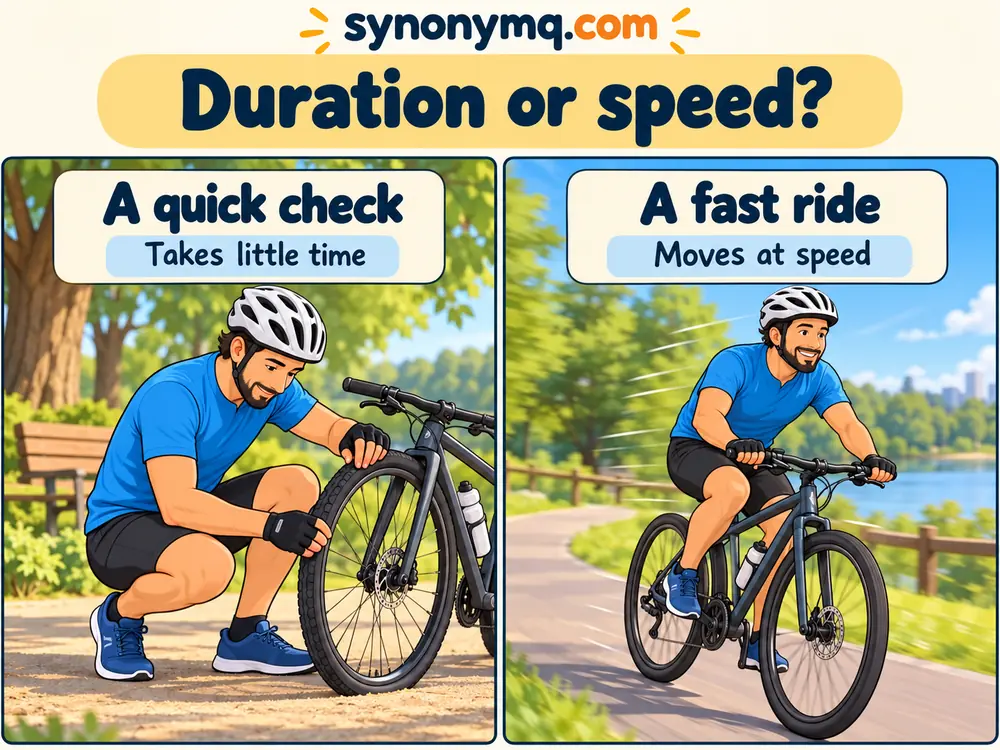 A cyclist makes a quick tire check before a fast ride on a park path