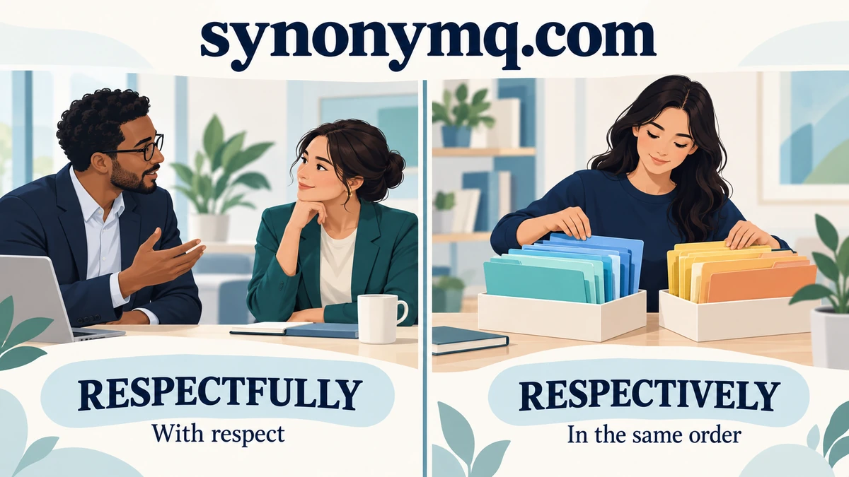 Respectfully vs respectively: a courteous conversation beside an organized set of folders
