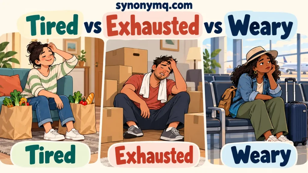 tired-vs-exhausted-vs-weary-cartoon
